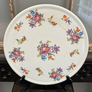 Antique Floral cake plate